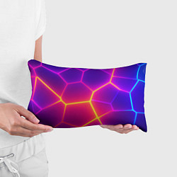 Подушка-антистресс Синие плиты с фиолетовым свечением, цвет: 3D-принт — фото 2