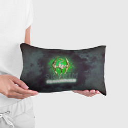 Подушка-антистресс Skyrim gold logo Dragonborn, цвет: 3D-принт — фото 2