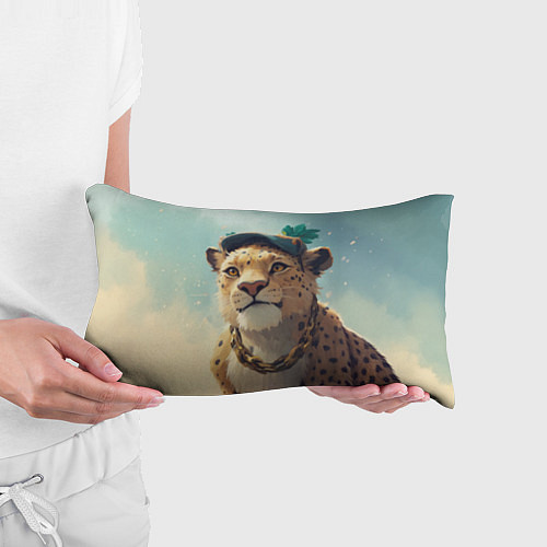 Подушка-антистресс Леопард в кеппи / 3D-принт – фото 3