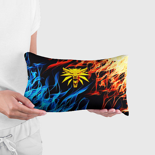 Подушка-антистресс Ведьмак огненное лого в огне / 3D-принт – фото 3