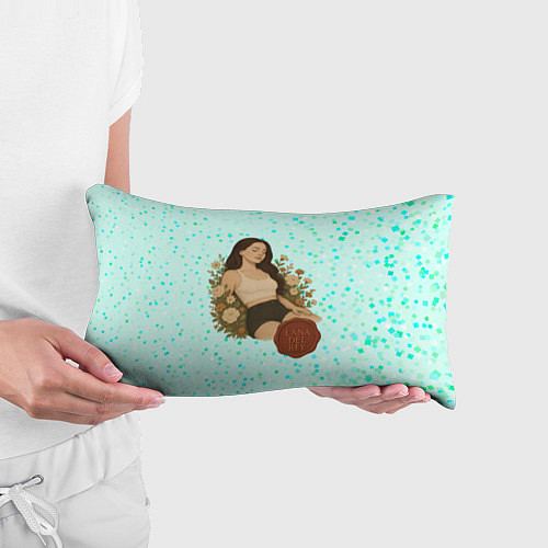 Подушка-антистресс Lana Del Rey сидит в цветах / 3D-принт – фото 3