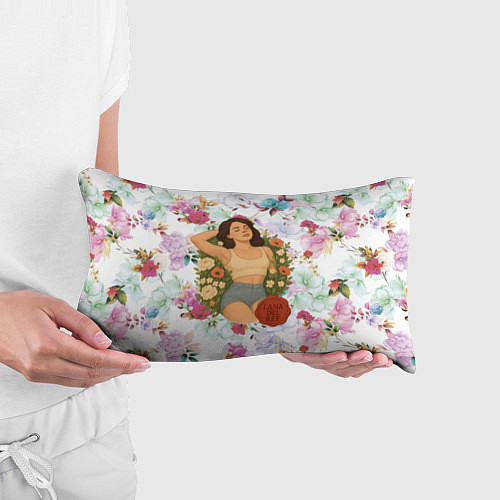 Подушка-антистресс Lana Del Rey в полевых цветах / 3D-принт – фото 3