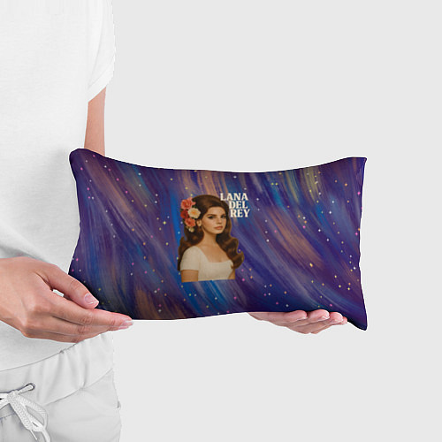 Подушка-антистресс Lana Del Rey с цветами в волосах / 3D-принт – фото 3