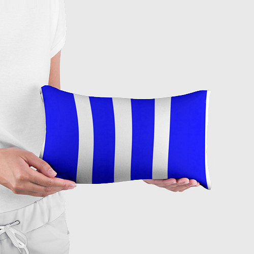 Подушка-антистресс Color white blue line / 3D-принт – фото 3