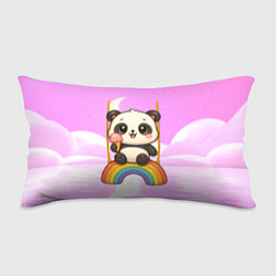 Подушка-антистресс Панда с мороженым качается на радуге, цвет: 3D-принт