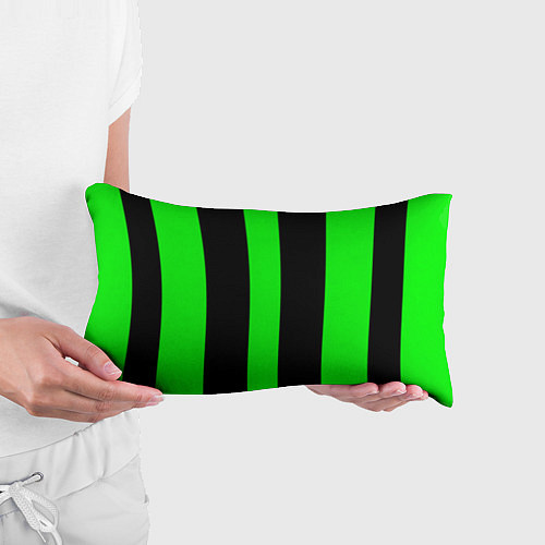 Подушка-антистресс Color green black lines / 3D-принт – фото 3