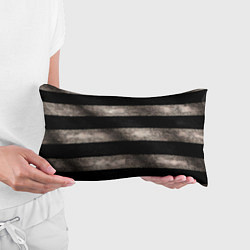 Подушка-антистресс Черно-белая тельняшка текстура, цвет: 3D-принт — фото 2