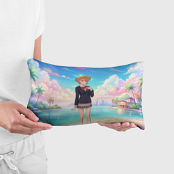 Подушка-антистресс Дандадан Сиратори Айра на берегу моря, цвет: 3D-принт — фото 2