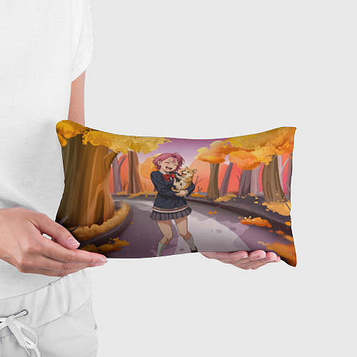 Подушка-антистресс Сиратори Айра Дандадан с щенком / 3D-принт – фото 3