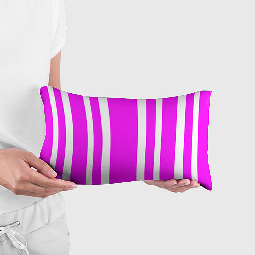 Подушка-антистресс Color white pink stripes / 3D-принт – фото 3