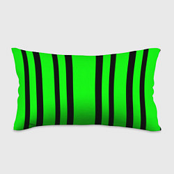 Подушка-антистресс Color black and green stripes, цвет: 3D-принт