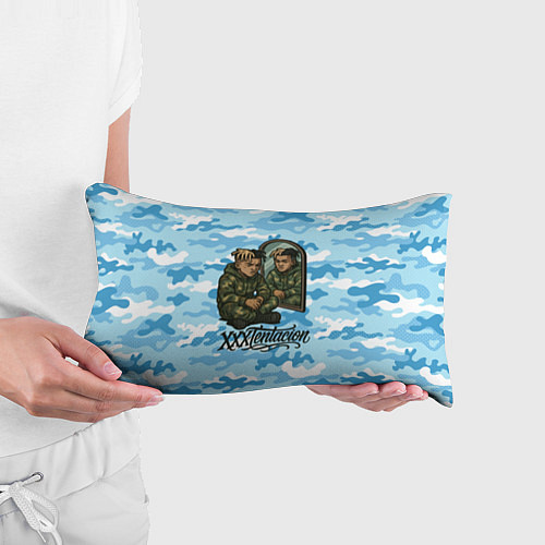 Подушка-антистресс XXXTentacion сидит рядом с зеркалом / 3D-принт – фото 3