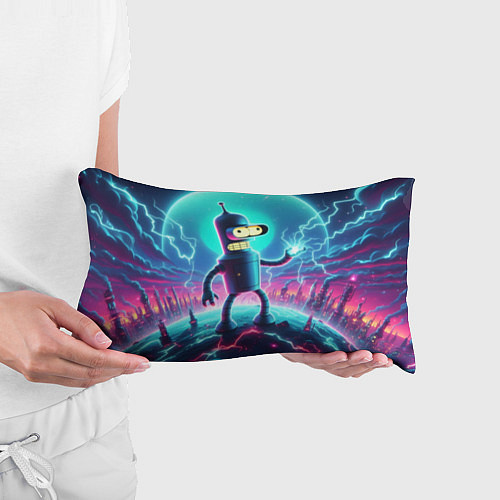 Подушка-антистресс Робот-сгибальщик Бендер пропускает через себя молн / 3D-принт – фото 3