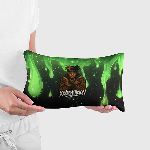 Подушка-антистресс XXXTentacion на фоне зеленой краски / 3D-принт – фото 3