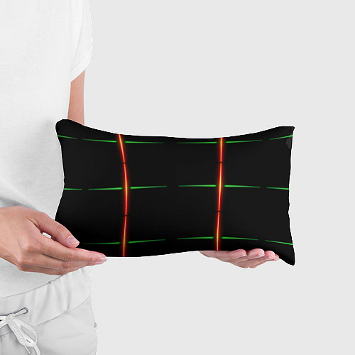 Подушка-антистресс Color black green orange stripes / 3D-принт – фото 3