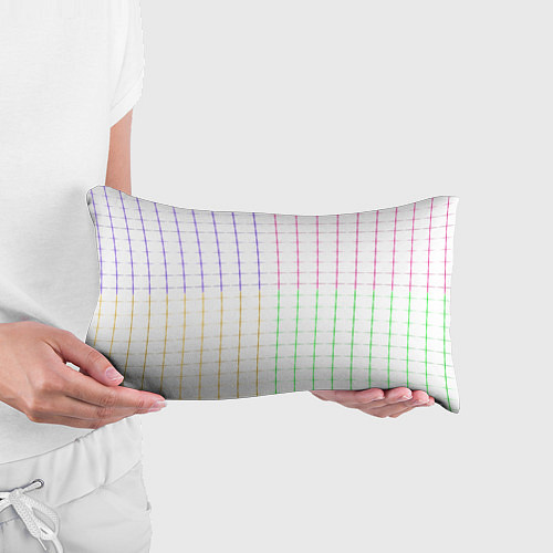 Подушка-антистресс Color white multicolored stripes / 3D-принт – фото 3