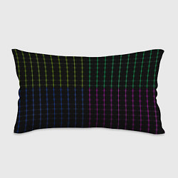 Подушка-антистресс Color black multicolored stripes, цвет: 3D-принт