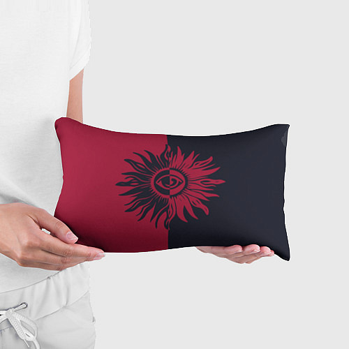 Подушка-антистресс Солнце красно-синее / 3D-принт – фото 3