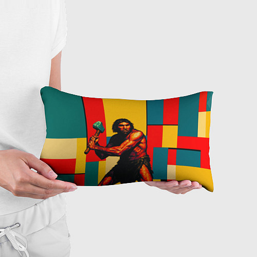 Подушка-антистресс Неандерталец поп-арт / 3D-принт – фото 3