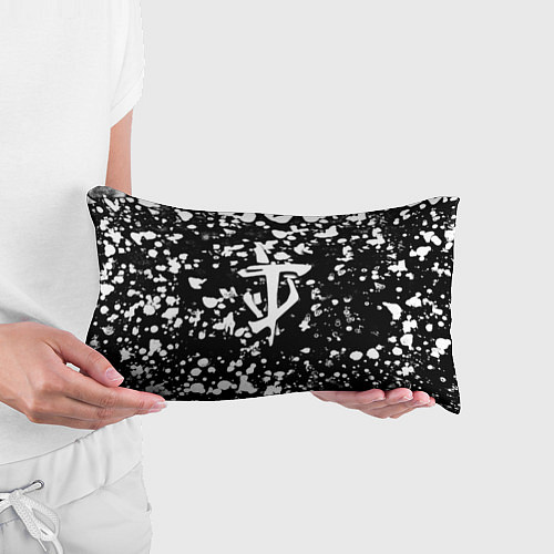 Подушка-антистресс Дум белые брызги красок / 3D-принт – фото 3