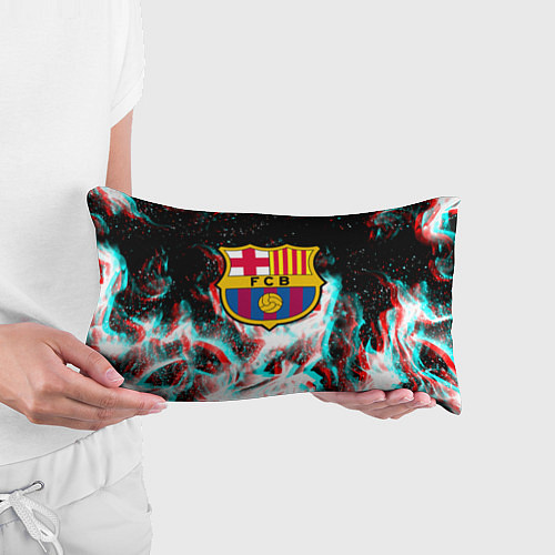 Подушка-антистресс Barcelona огонь глитч / 3D-принт – фото 3