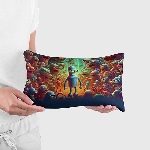 Подушка-антистресс Робот-сгибальщик Бендер среди чудовищ / 3D-принт – фото 3