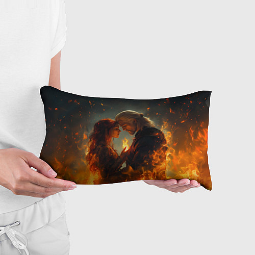 Подушка-антистресс Ведьмак и Трисс огненная стихия / 3D-принт – фото 3
