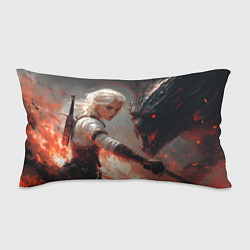 Подушка-антистресс Цири сражается с монстром, цвет: 3D-принт