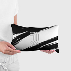 Подушка-антистресс Ювентус черно белые полосы, цвет: 3D-принт — фото 2