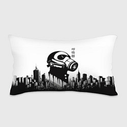 Подушка-антистресс Respirator in metropolis - hieroglyphs, цвет: 3D-принт