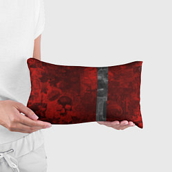 Подушка-антистресс Багровый гранж с черепом, цвет: 3D-принт — фото 2
