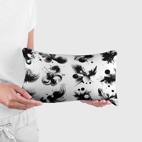 Подушка-антистресс Чёрно-белая абстракция нейроарт / 3D-принт – фото 3