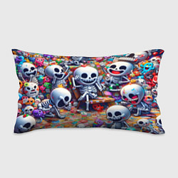 Подушка-антистресс Смеющиеся прикольные скелетики - нейроарт, цвет: 3D-принт