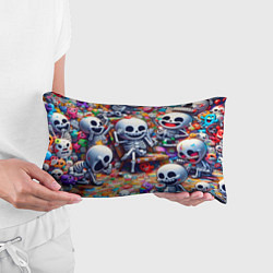 Подушка-антистресс Смеющиеся прикольные скелетики - нейроарт, цвет: 3D-принт — фото 2