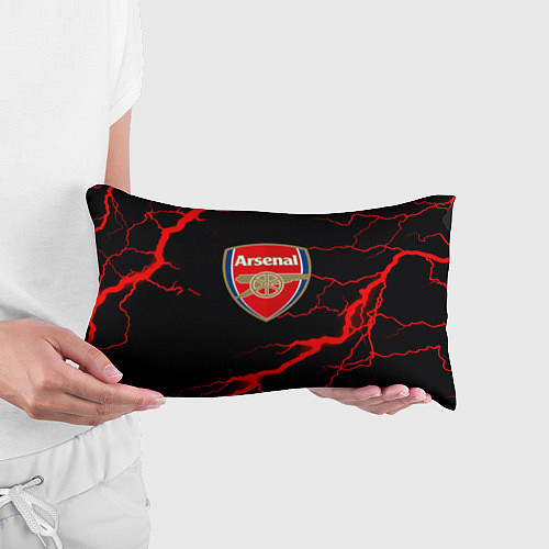 Подушка-антистресс Arsenal красные молнии / 3D-принт – фото 3