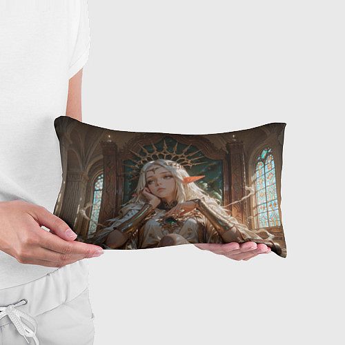 Подушка-антистресс Беловолосая королева эльфов на троне / 3D-принт – фото 3