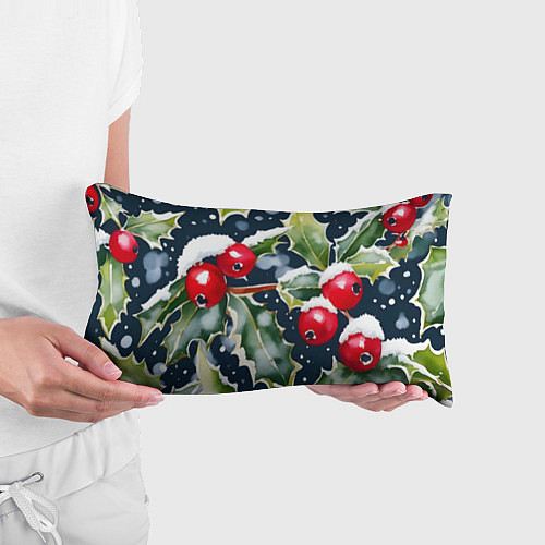 Подушка-антистресс Зимний остролист / 3D-принт – фото 3