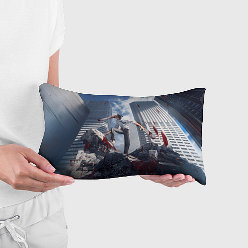 Подушка-антистресс Denji in city Chainsaw man / 3D-принт – фото 3