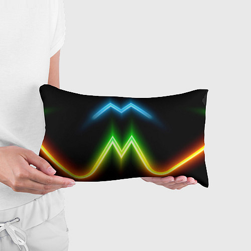 Подушка-антистресс Neon multicolored lines / 3D-принт – фото 3