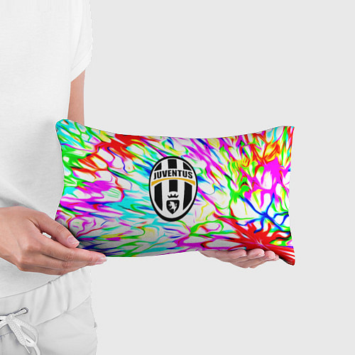 Подушка-антистресс Ювентус жидкие краски текстура / 3D-принт – фото 3