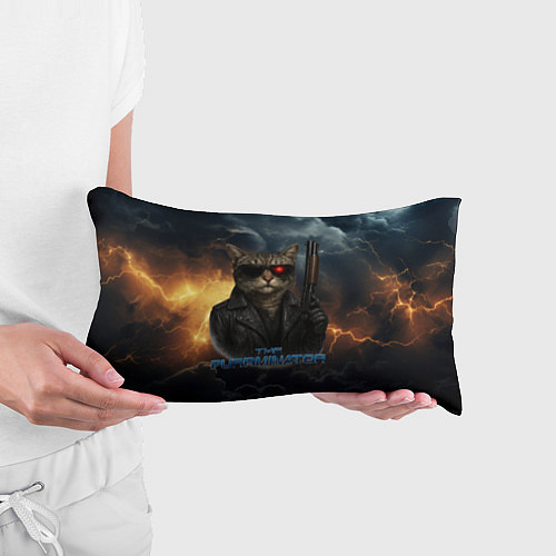 Подушка-антистресс The purrminator кот терминатор / 3D-принт – фото 3