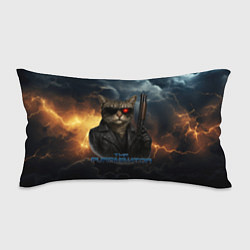 Подушка-антистресс The purrminator кот терминатор, цвет: 3D-принт