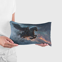 Подушка-антистресс Всадник на лошади в снежную бурю, цвет: 3D-принт — фото 2