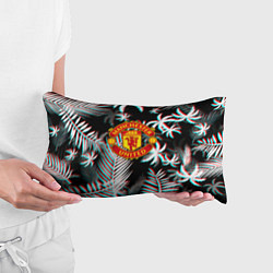 Подушка-антистресс Манчестер Юнайтед тропики глитч, цвет: 3D-принт — фото 2
