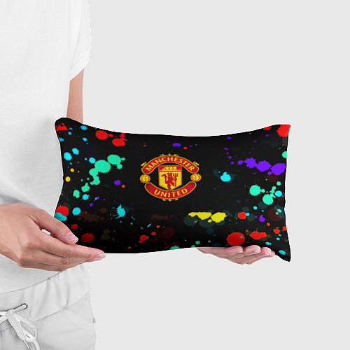 Подушка-антистресс Манчестер Юнайтед краски неон / 3D-принт – фото 3