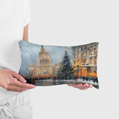 Подушка-антистресс Новогодняя Москва / 3D-принт – фото 3