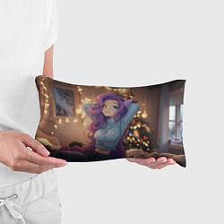 Подушка-антистресс Девушка в образе лошадки на новый год, цвет: 3D-принт — фото 2