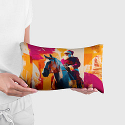 Подушка-антистресс Дед Мороз на коне, цвет: 3D-принт — фото 2