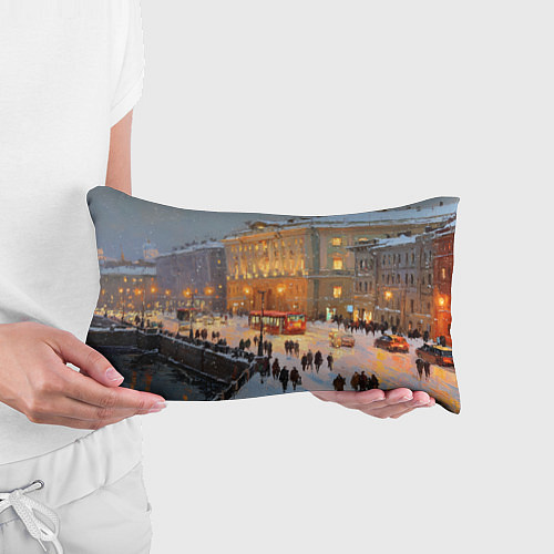 Подушка-антистресс Предновогодний Санкт-Петербург / 3D-принт – фото 3