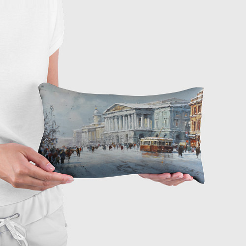 Подушка-антистресс Зимний Питер красками / 3D-принт – фото 3